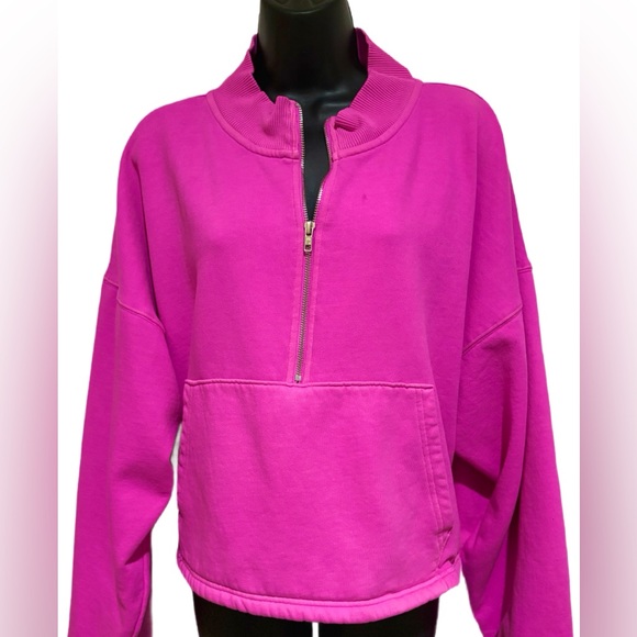 Women's PINK- Victoria's Secret Half-Zip Sweatshirt⭐️NWT⭐️ - Picture 6 of 7
